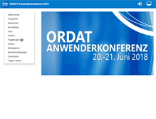 Tablet Screenshot of anwenderkonferenz.ordat.com